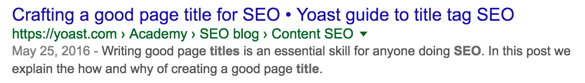 snippet title seo