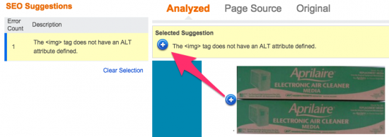 Bing Webmaster Tools: Missing ALT tag