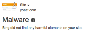 Bing Webmaster Tools: Malware