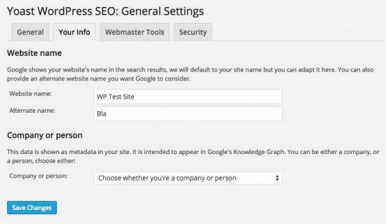 Website name input fields