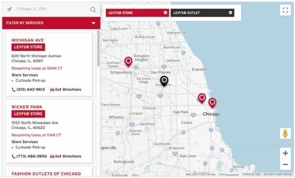 levi's locations near me