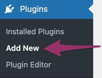Add New option in Plugins menu item