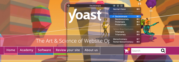 Accessibility tools: sim daltonism in action