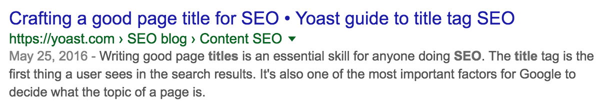 seo title length screenshot