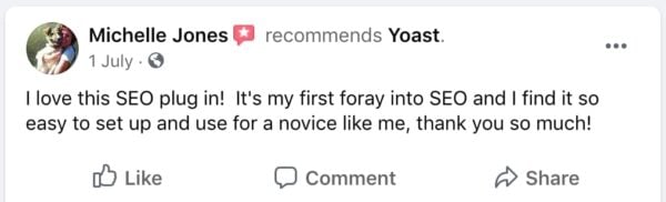 a facebook review of yoast