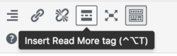 Insert More tag | Handy WordPress plugins