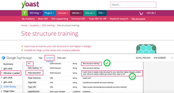 google tag manager structured data preview
