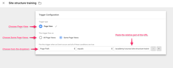 google tag manager structured data trigger configuration
