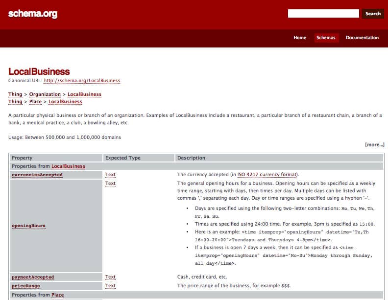 schema.org local seo