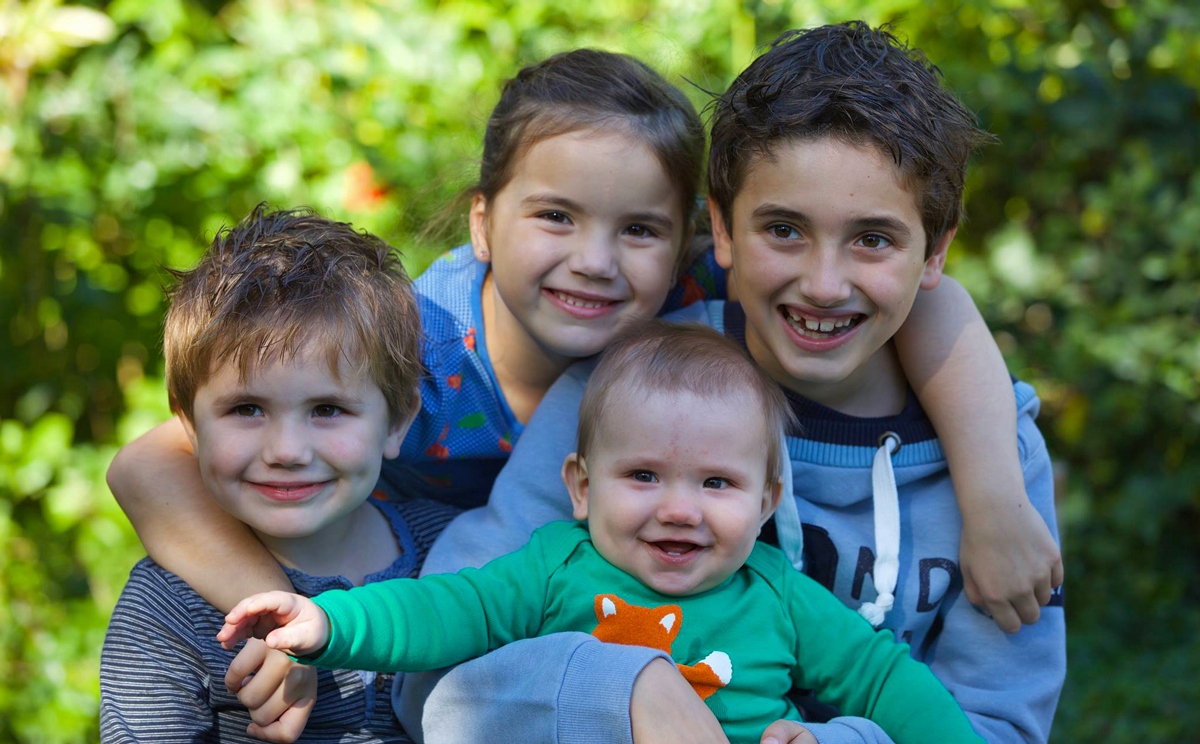 Marieke and Joost's 4 kids