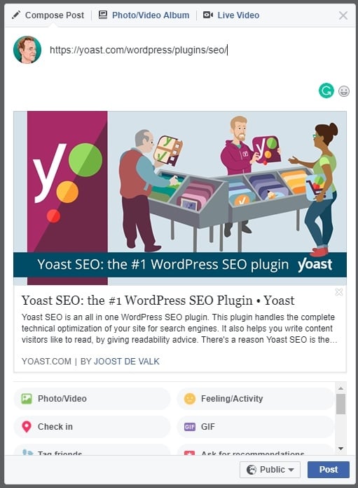 FB plugin Yoast SEO