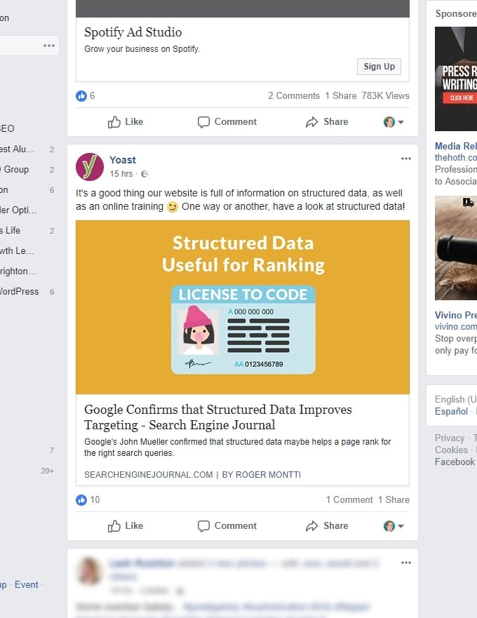 Structured data FB