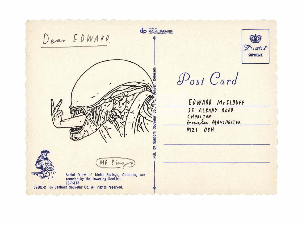 example of a post card