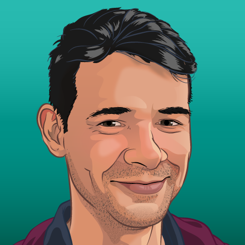 Yoast style picture of Rafael Marcano on a green background