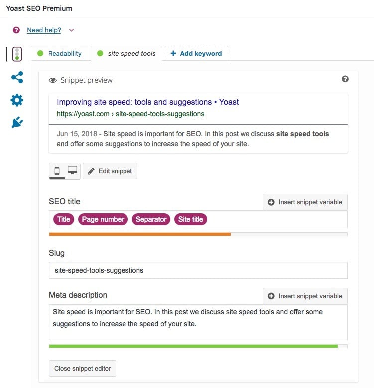 SEO New snippet editor & snippet variables • Yoast