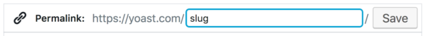 editing your slug in WordPress