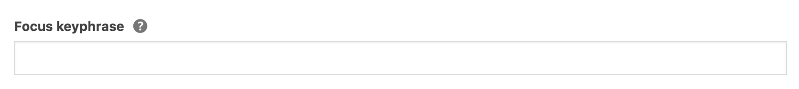 screenshot showing empty keyphrase field