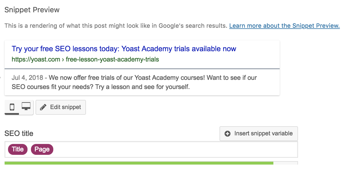 yoast seo checker