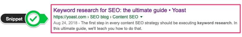 snippet in serps
