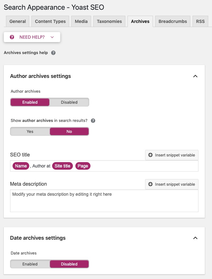 Engine Boost Modification 1, The Settings Above Are The Settings For Our Site As You Can See Weve Completely Disabled The Date Based Archives As We Dont Use Those, Engine Boost Modification 1