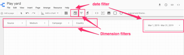 Adding filters to your Google Data Studio