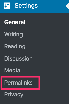 Permalinks settings