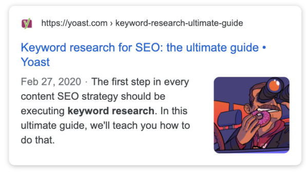 See the meta description in the Google preview in Yoast SEO