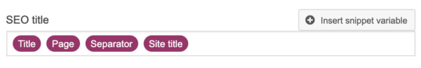 Edit the SEO title in the Google preview