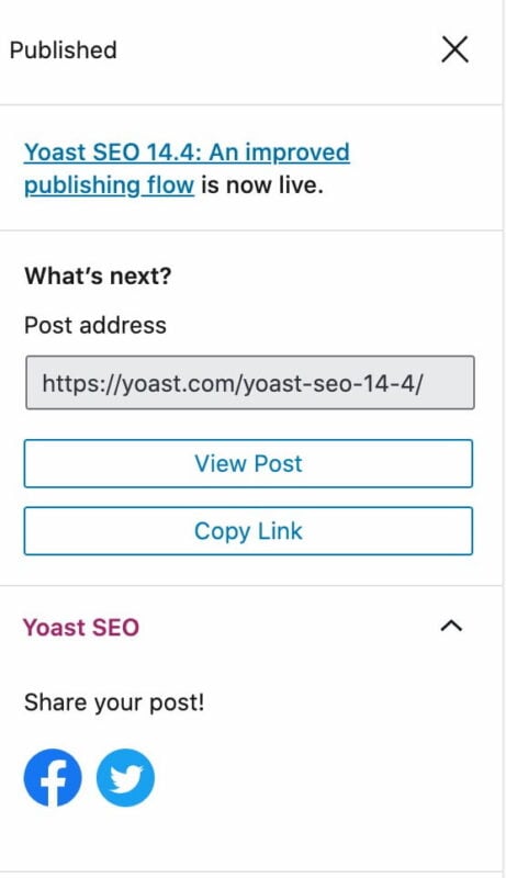 social sharing in yoast seo 14.4