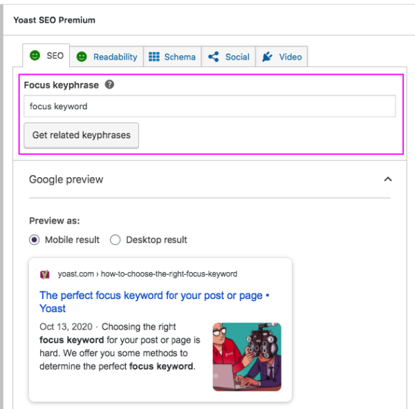 The Perfect Focus Keyword For Your Post Or Page Yoast