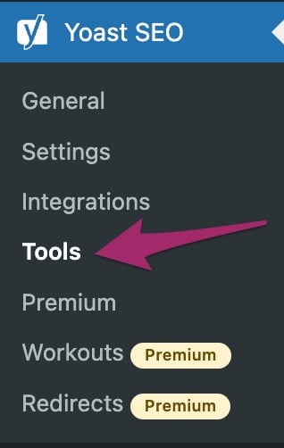 Screenshot of the "Tools" menu item.