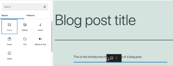 Glisser-déposer des blocs dans WordPress 5.7