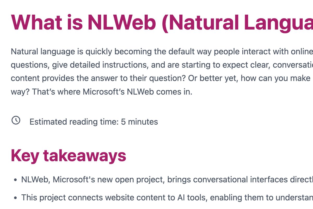 the estimated reading time block placed after the title and introduction of a WordPress post