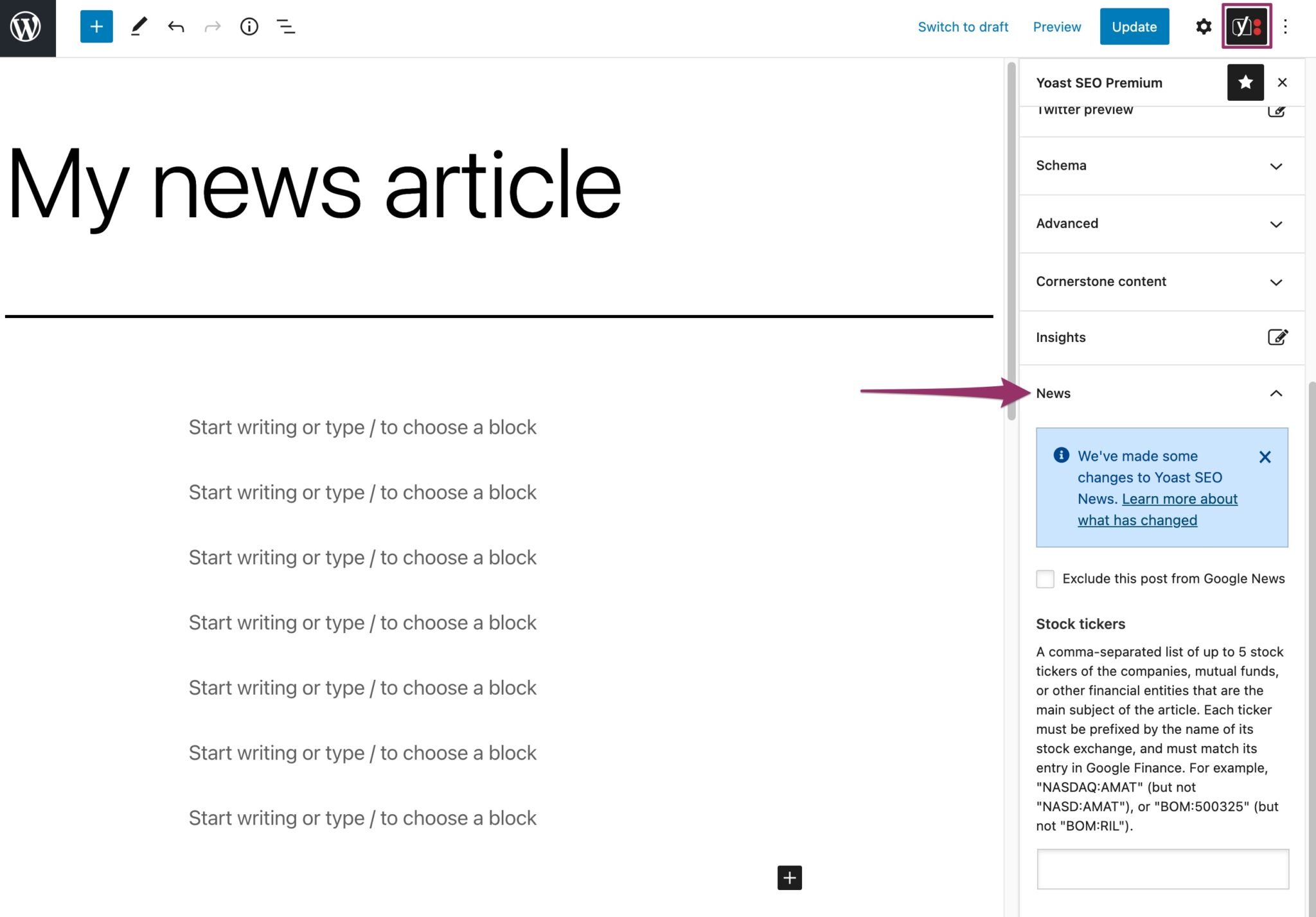 Configuration guide for News SEO • Yoast