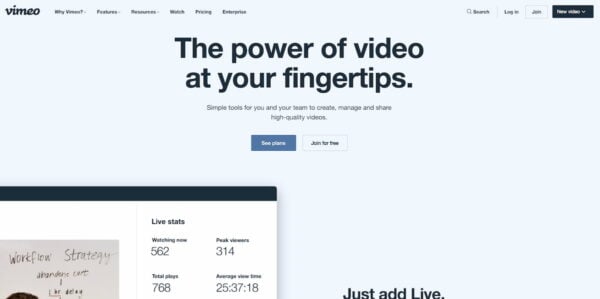 Best video hosting platforms: Vimeo