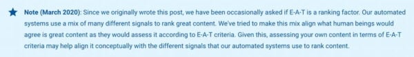 What is E-A-T (Expertise, Authoritativeness, and Trustworthiness)?