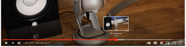 Image showing timestamp indicators in the playbar of a YouTube video