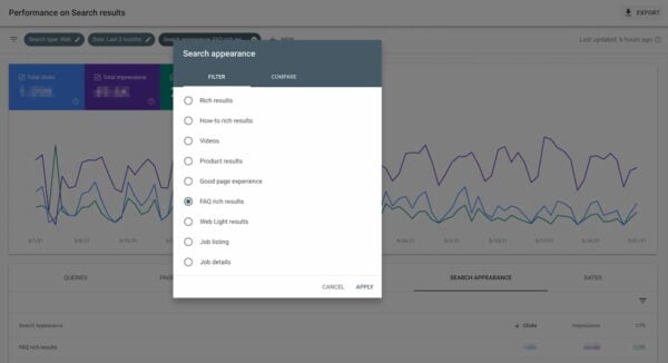 How to check the performance of your rich results in Google Search Console