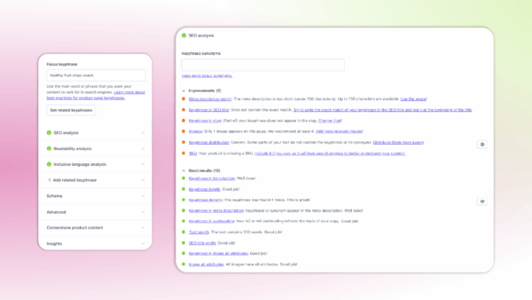 Yoast SEO for Shopify traffic light