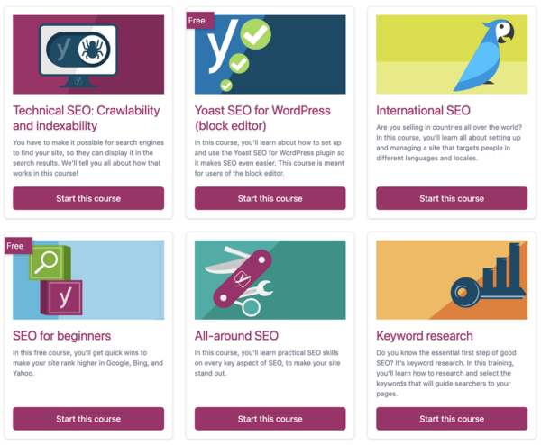 yoast academy course overview 2022