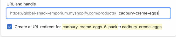 editing URL merchandise  leafage   successful  Shopify