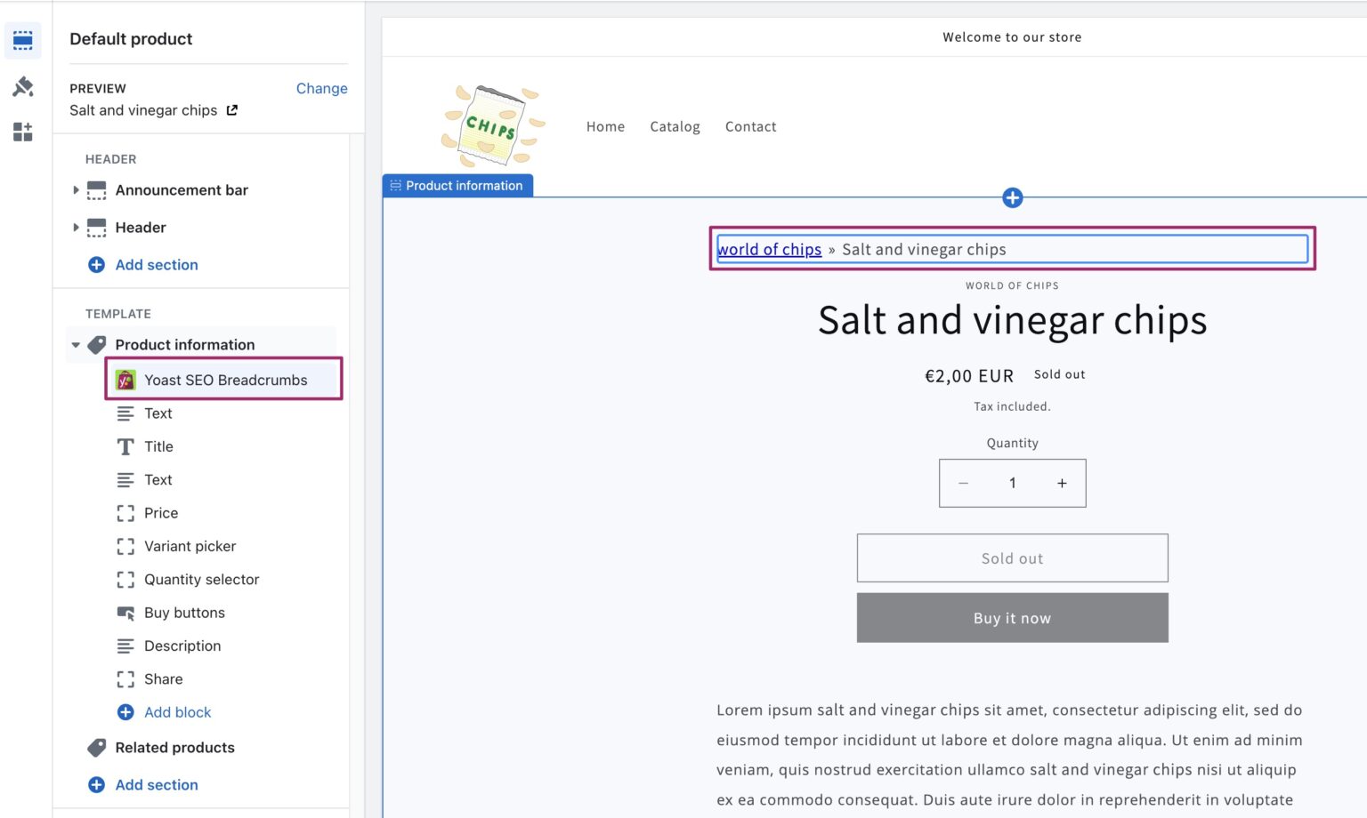 How to implement breadcrumbs with Yoast SEO for Shopify • Yoast