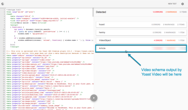 video schema