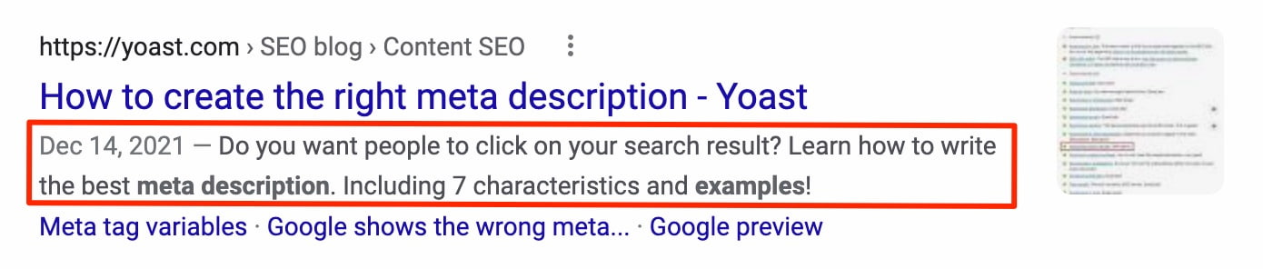 Struttura di una Meta Description Efficace