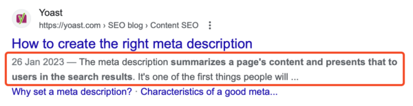 How to create the right meta description Yoast