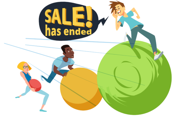 illustration with the text sale has ended