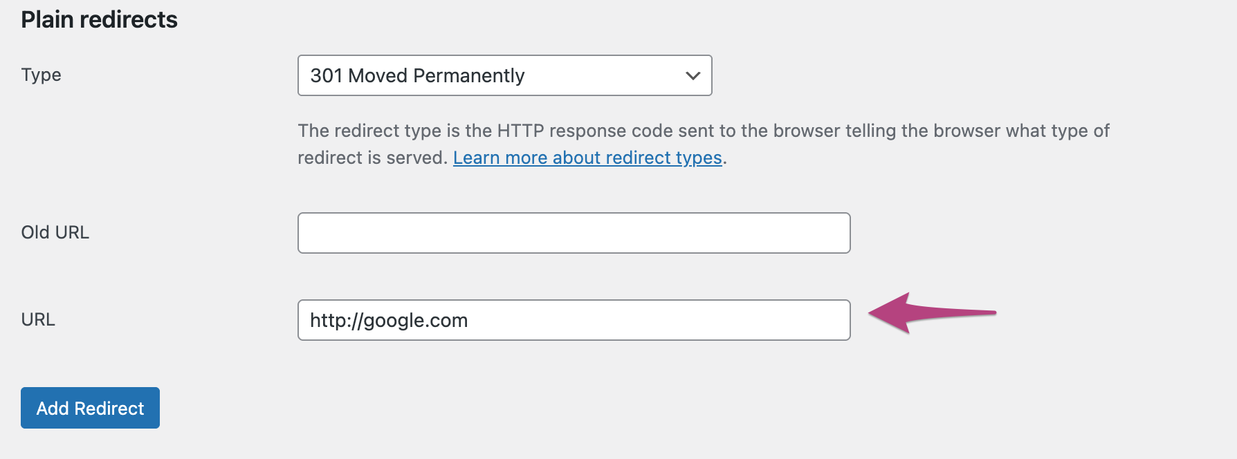 Screenshot showing the URL as google.com