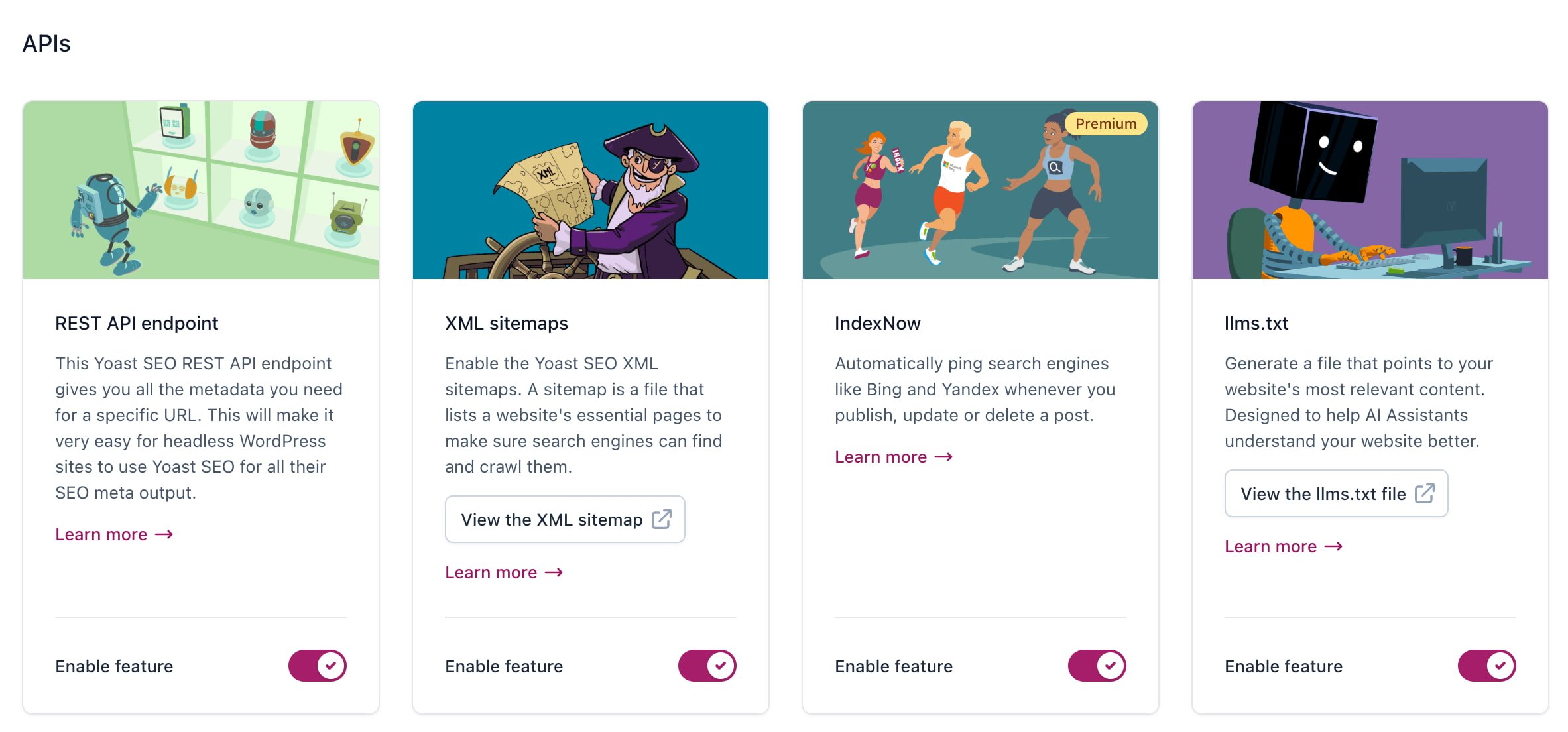 Yoast SEO has an llms.txt generator onboard; you can find it in the API settings