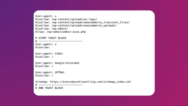 Robot.txt with blocked bots including AI Bots
