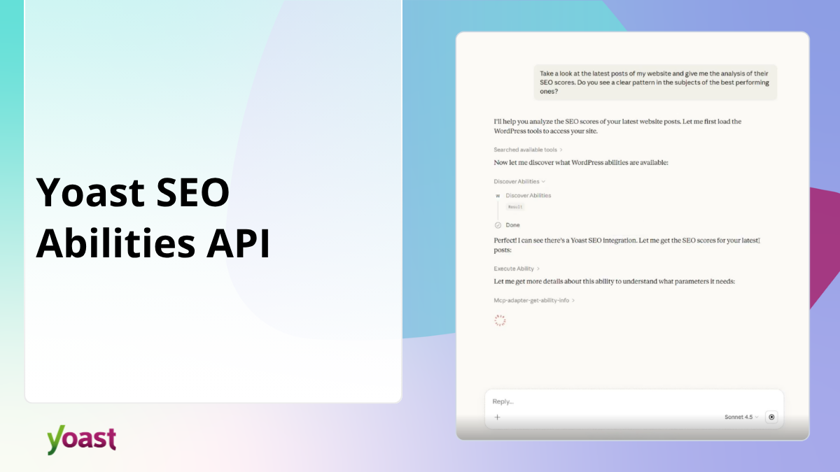 New: Yoast SEO Content Analyses scores can now chat with “AI” through new API